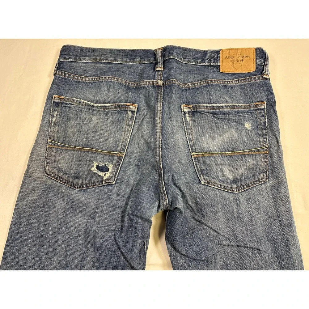 VTG Abercrombie & Fitch Horton Jeans Straight Button Fly Distressed 32x34